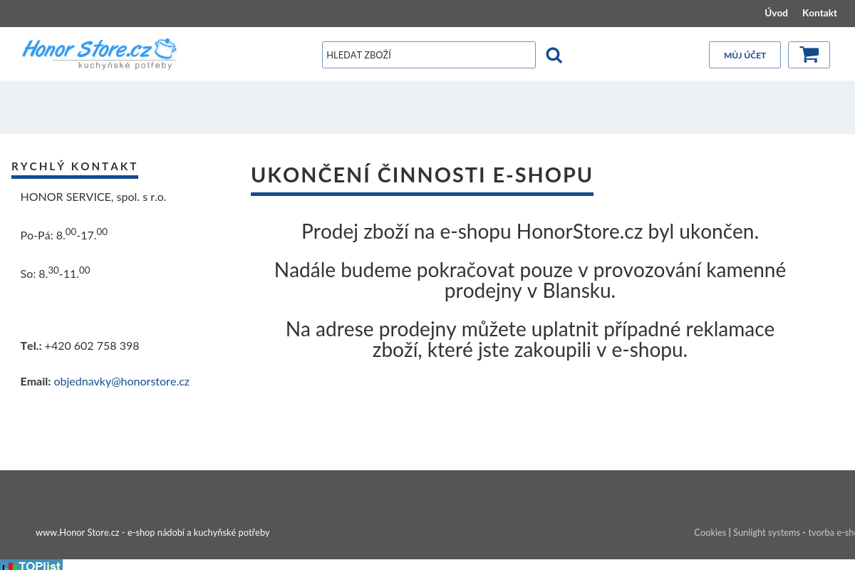 HonorStore.cz