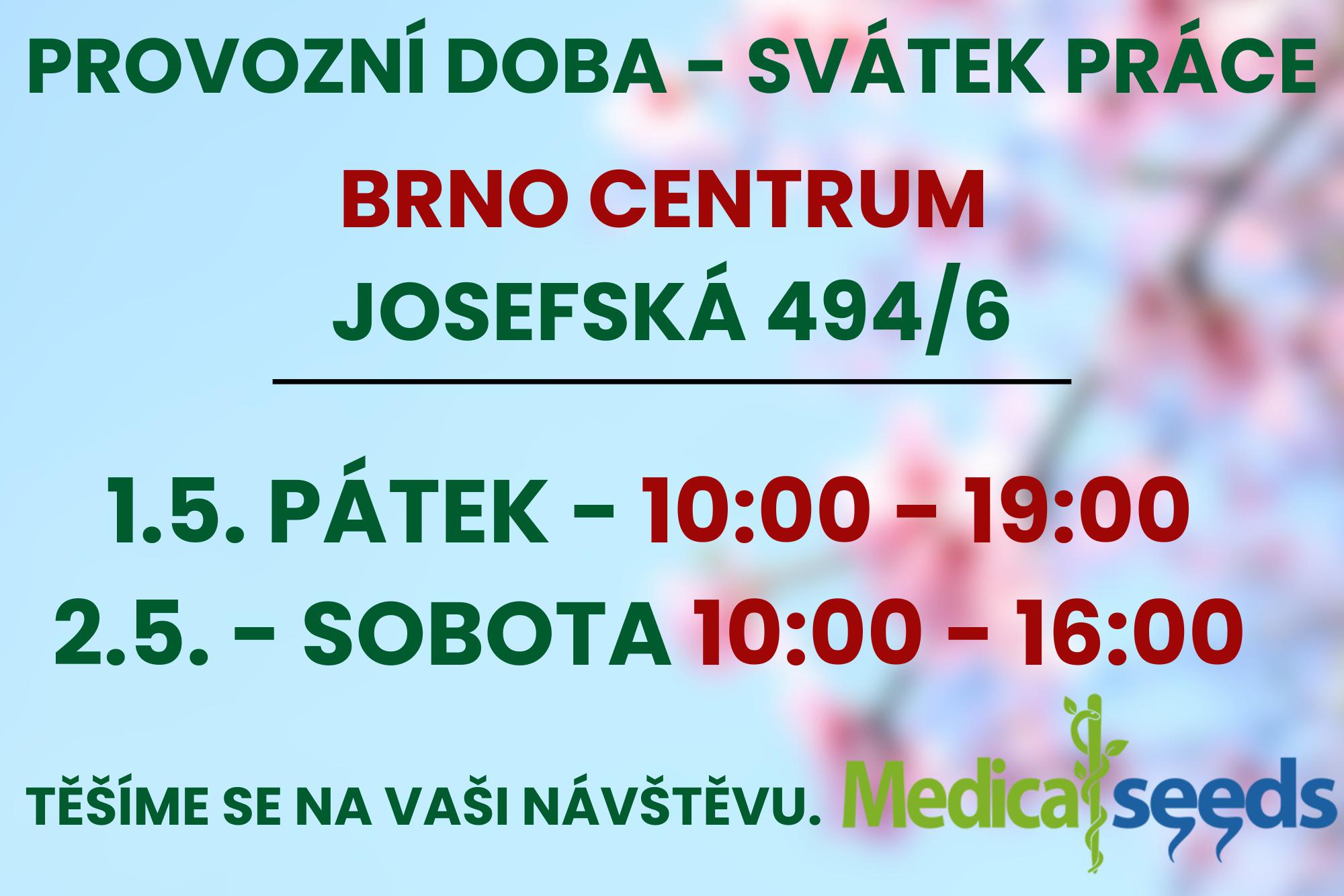 Provozní doba - Svátek práce