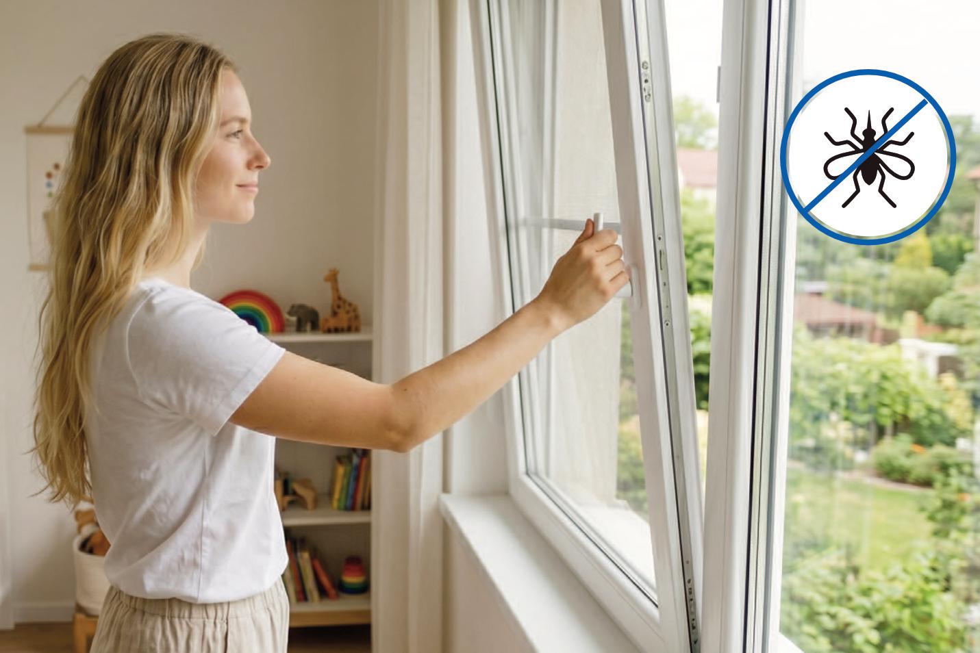 K oknům ZDARMA okenní síť proti hmyzu