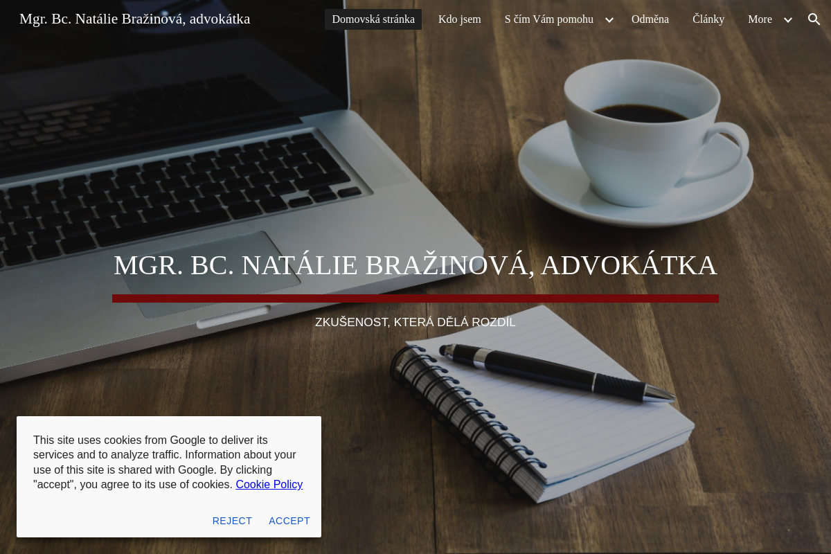 Mgr. Bc. Natálie Bražinová, advokátka