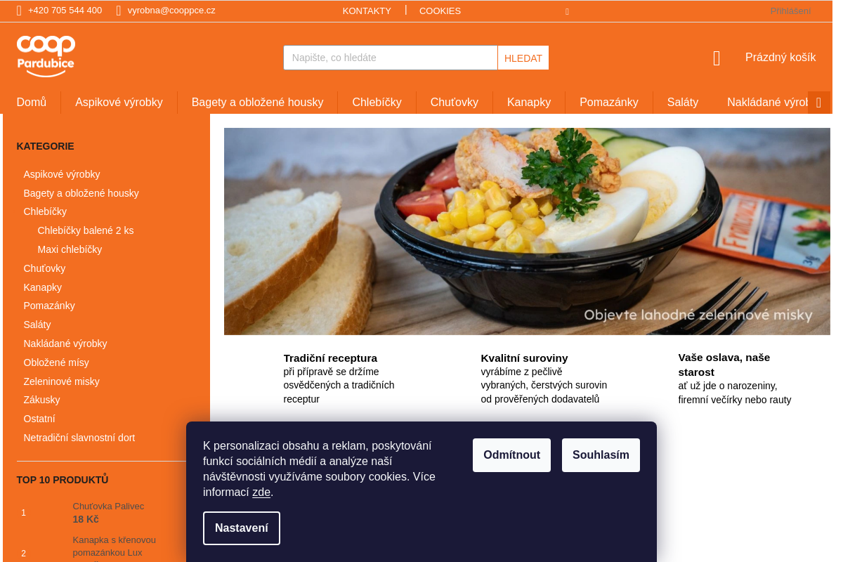 COOP Pardubice, družstvo - výrobna lahůdek