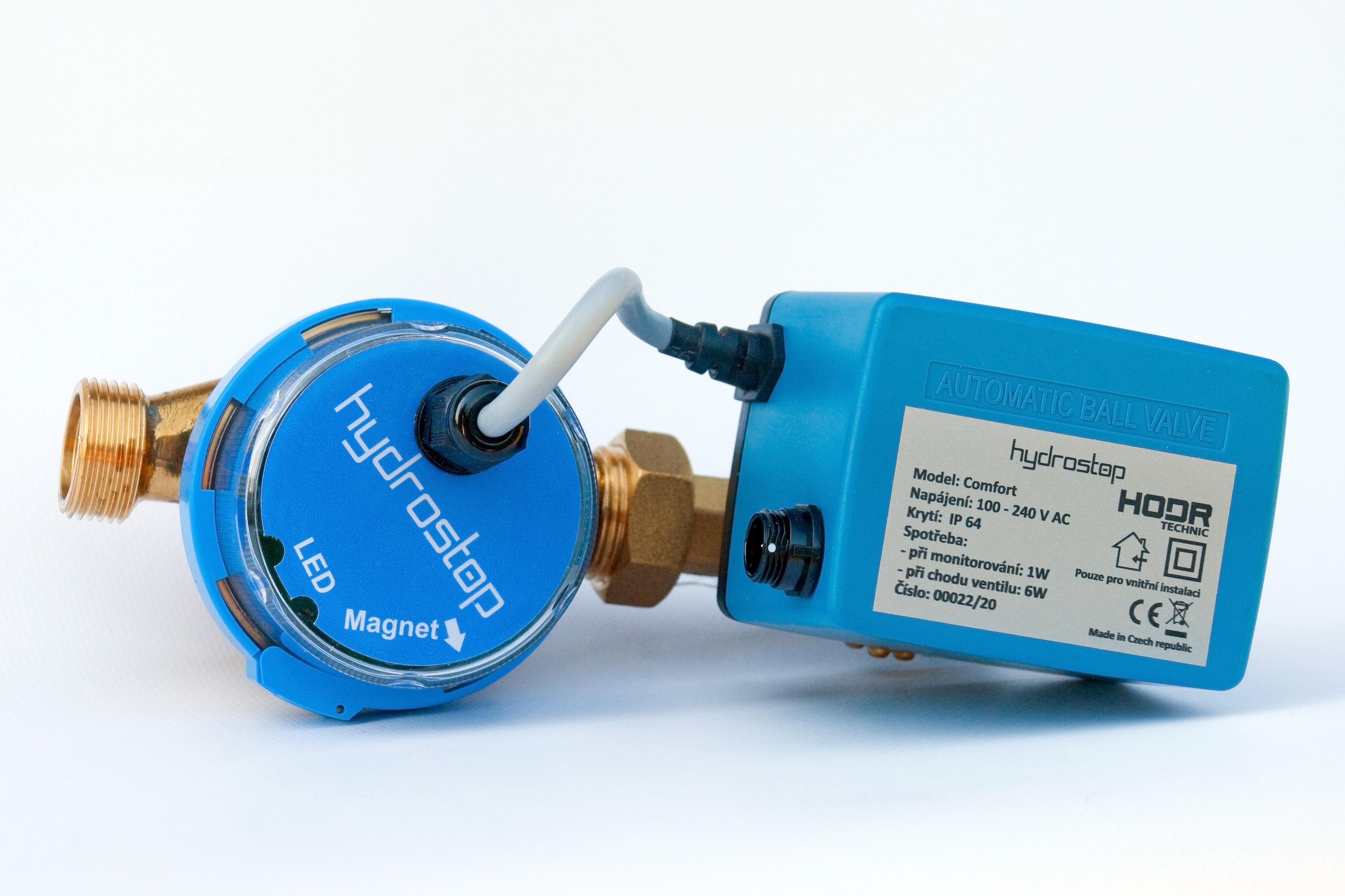 Chytrý detektor úniku vody Hydrostop