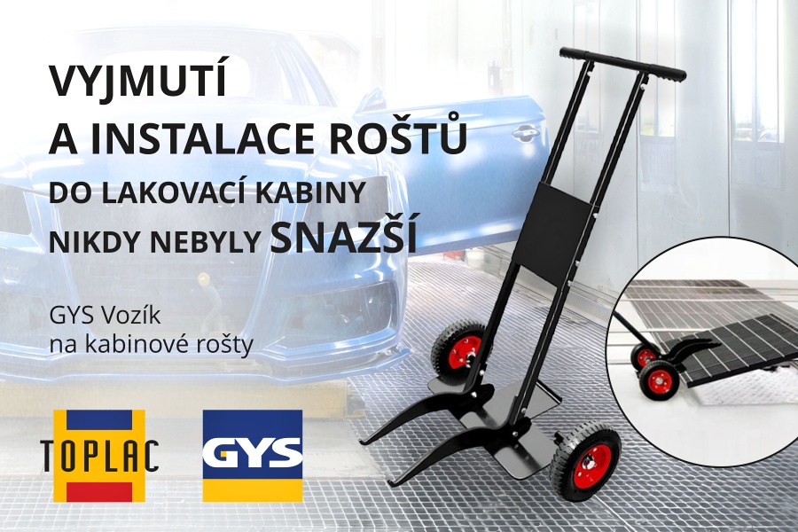 Vozík na kabinové rošty