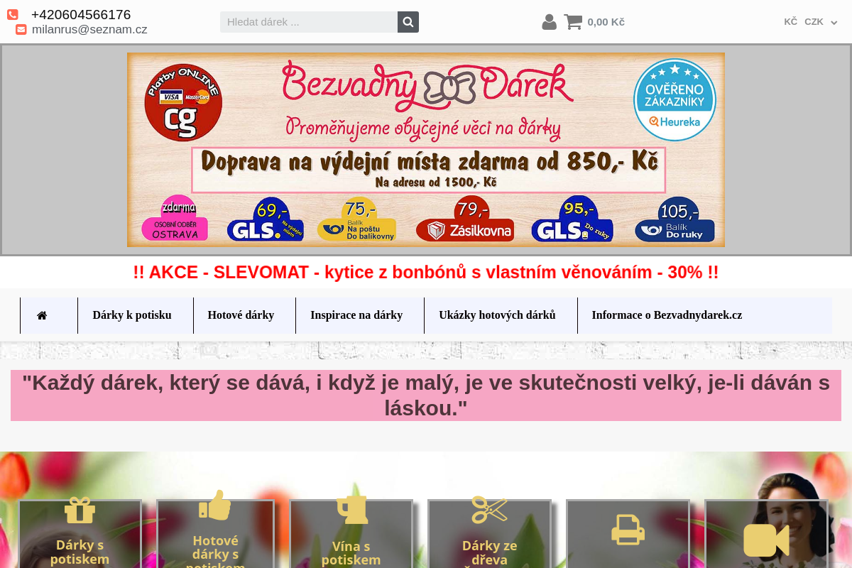 Bezvadnydarek.cz