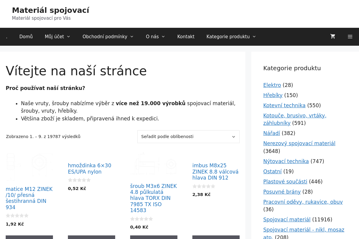 Material-spojovaci.cz