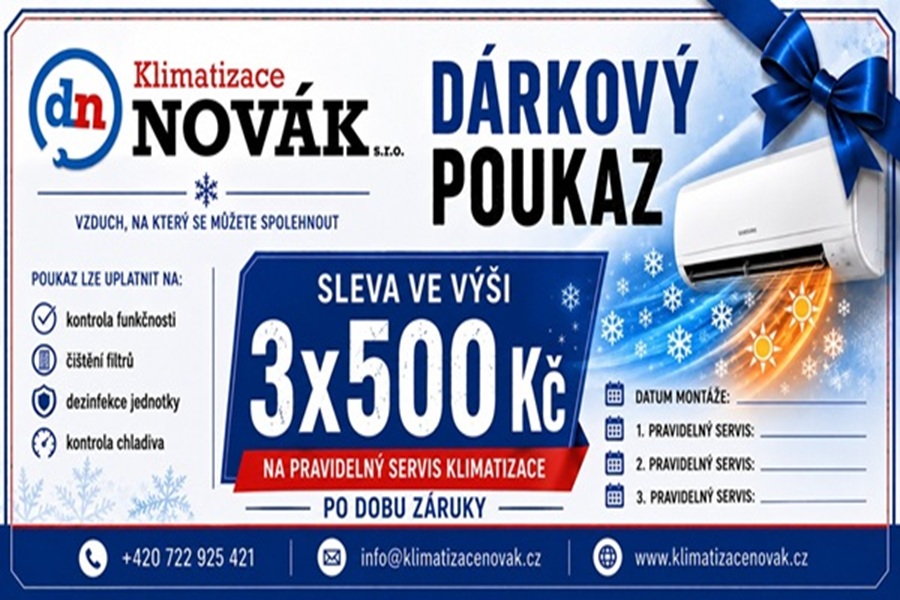 SLEVA NA PRAVIDELNÝ SERVIS KLIMATIZACE