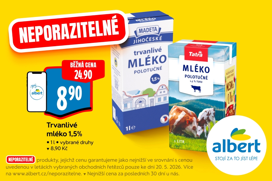 Trvanlivé mléko 1,5%