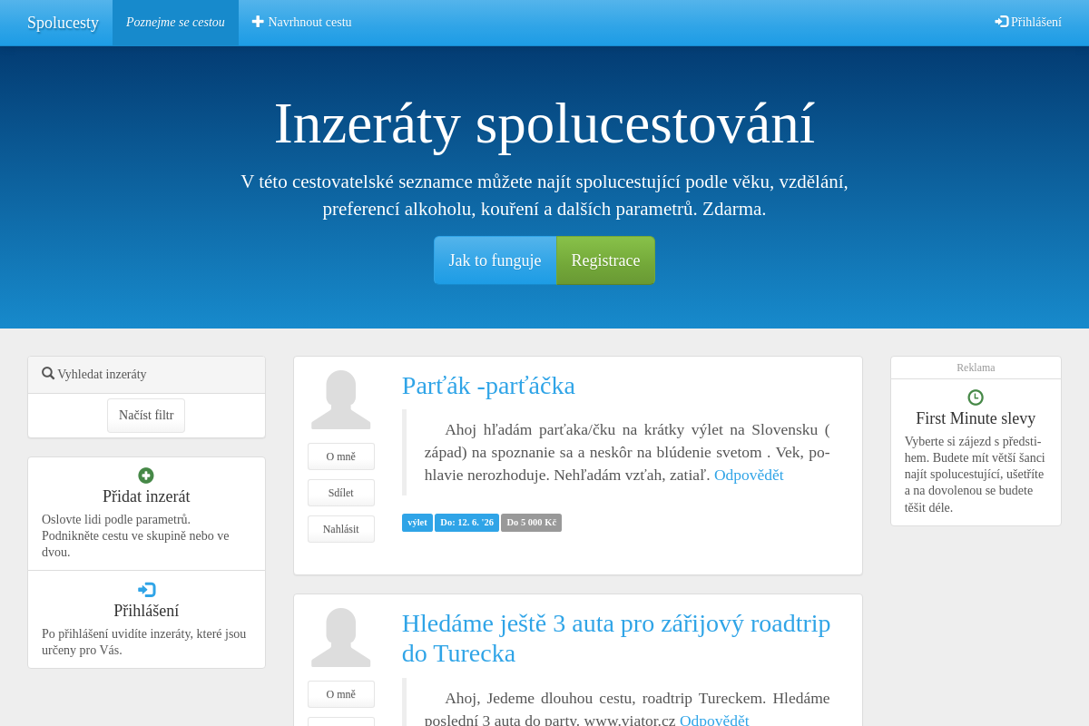 Cestovatelská seznamka u hřiště