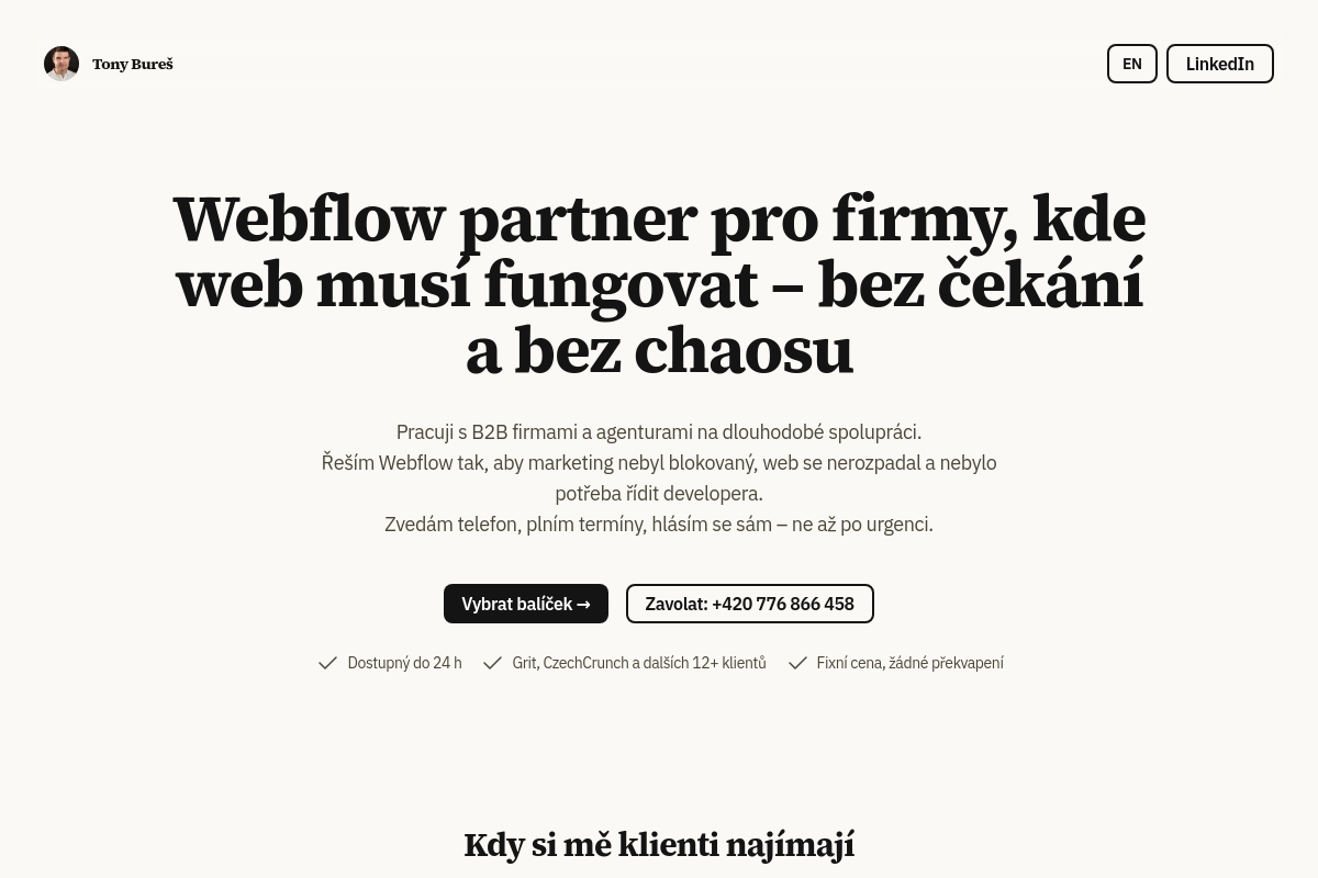 Tony Bureš - frontend developer & designer