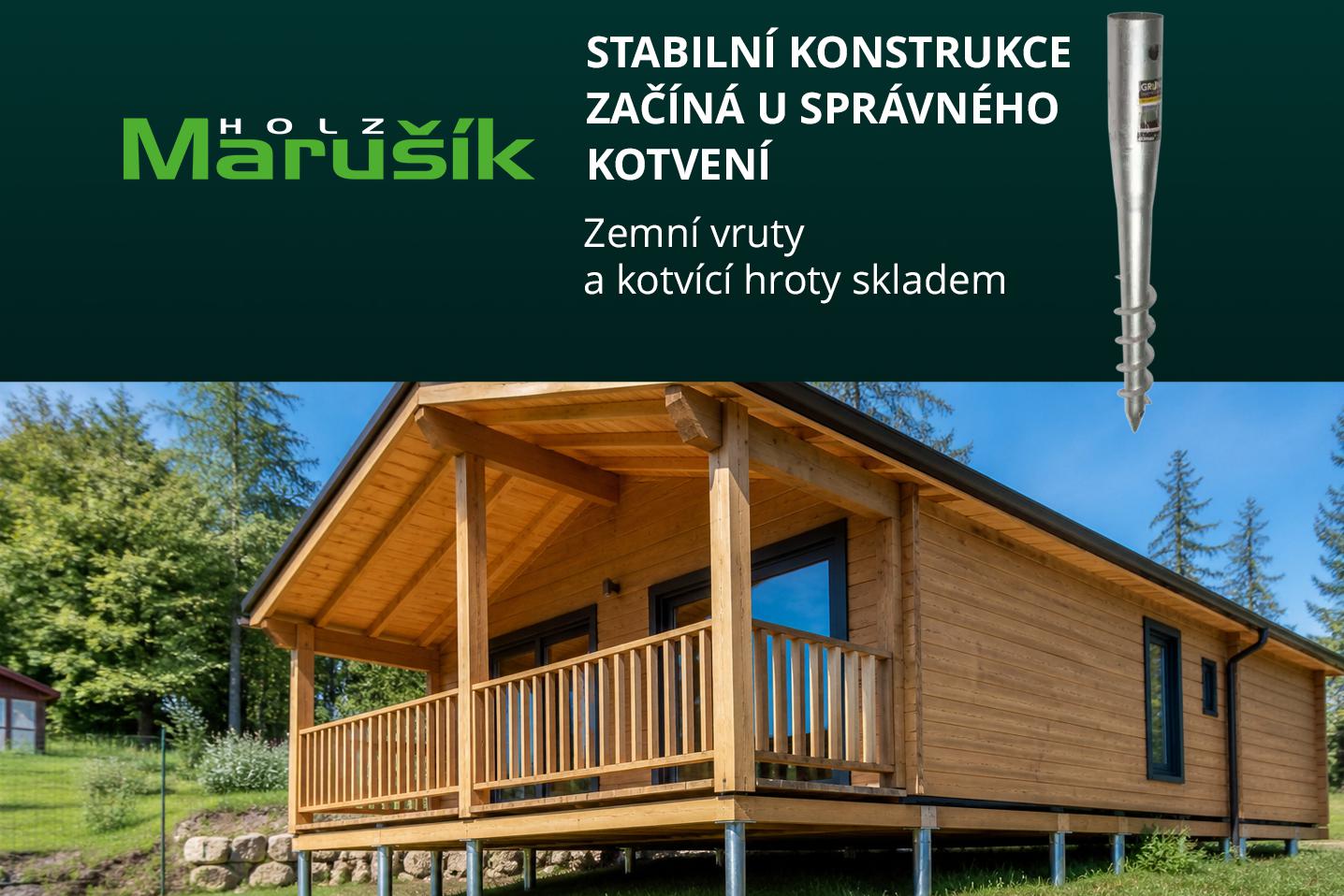 Stabilní konstrukce s zemními vruty.