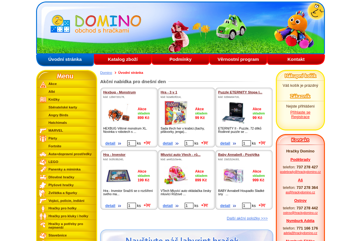 Hračky DOMINO
