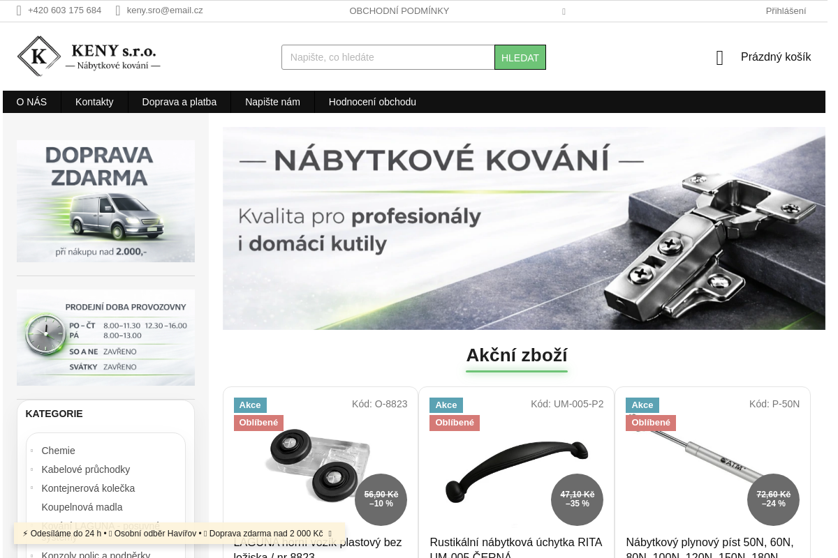 Nábytkové kování KENY