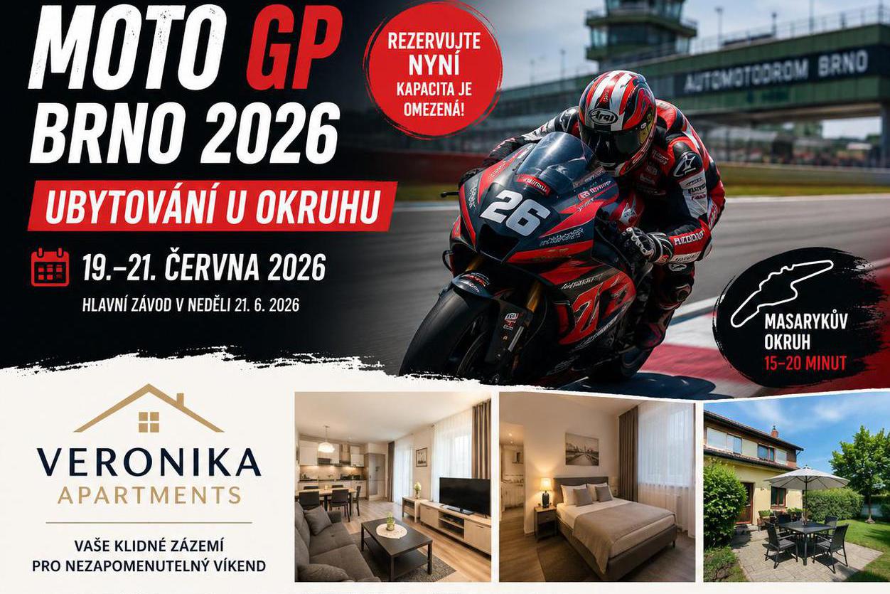 MotoGP Brno 2026 – ubytování 19.–21. června.