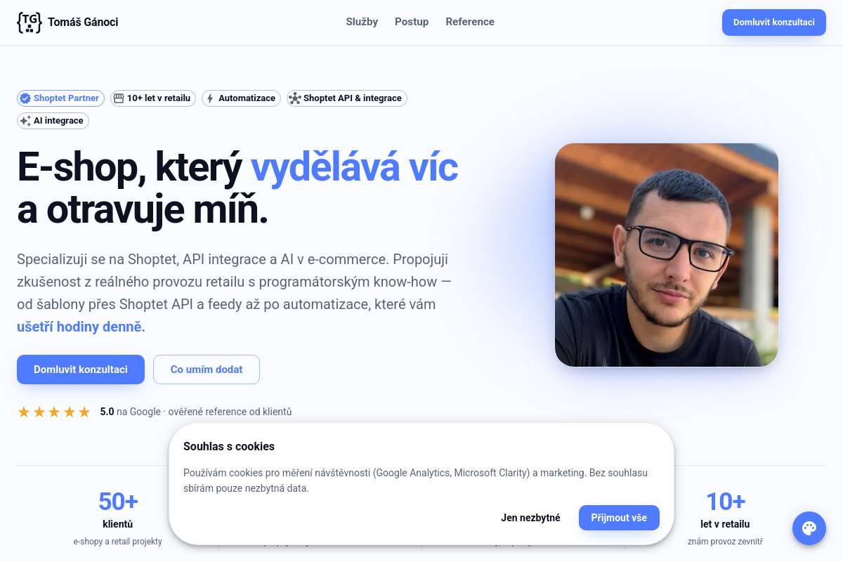 Tomáš Gánoci - Shoptet specialista & programátor