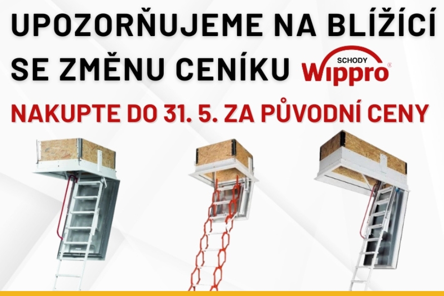Upozorňujeme na plánované zvýšení cen Wippro