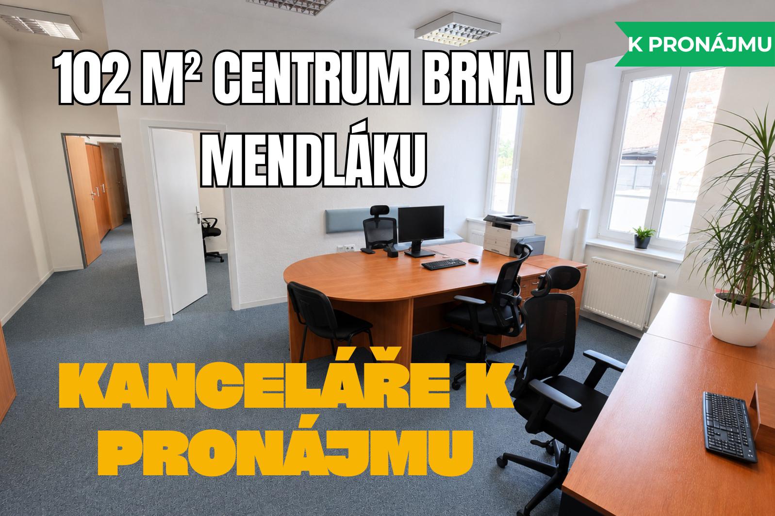 Pronájem kanceláří 102 m², Brno Centrum