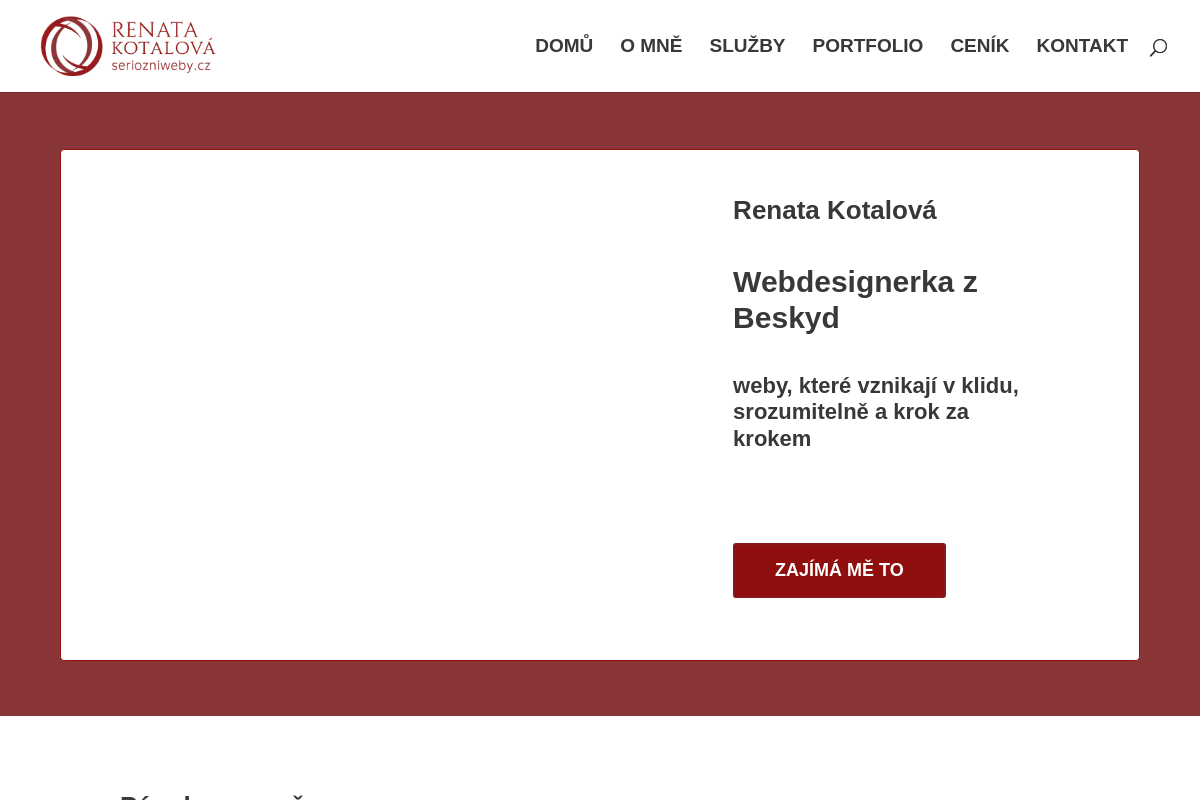 Webdesignerka Renata Kotalová
