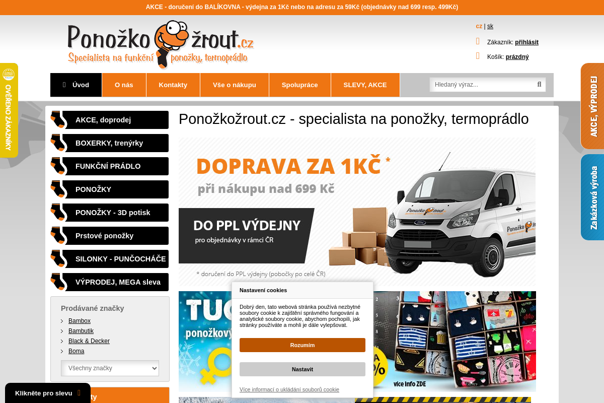 Ponožkožrout.cz - specialista na ponožky