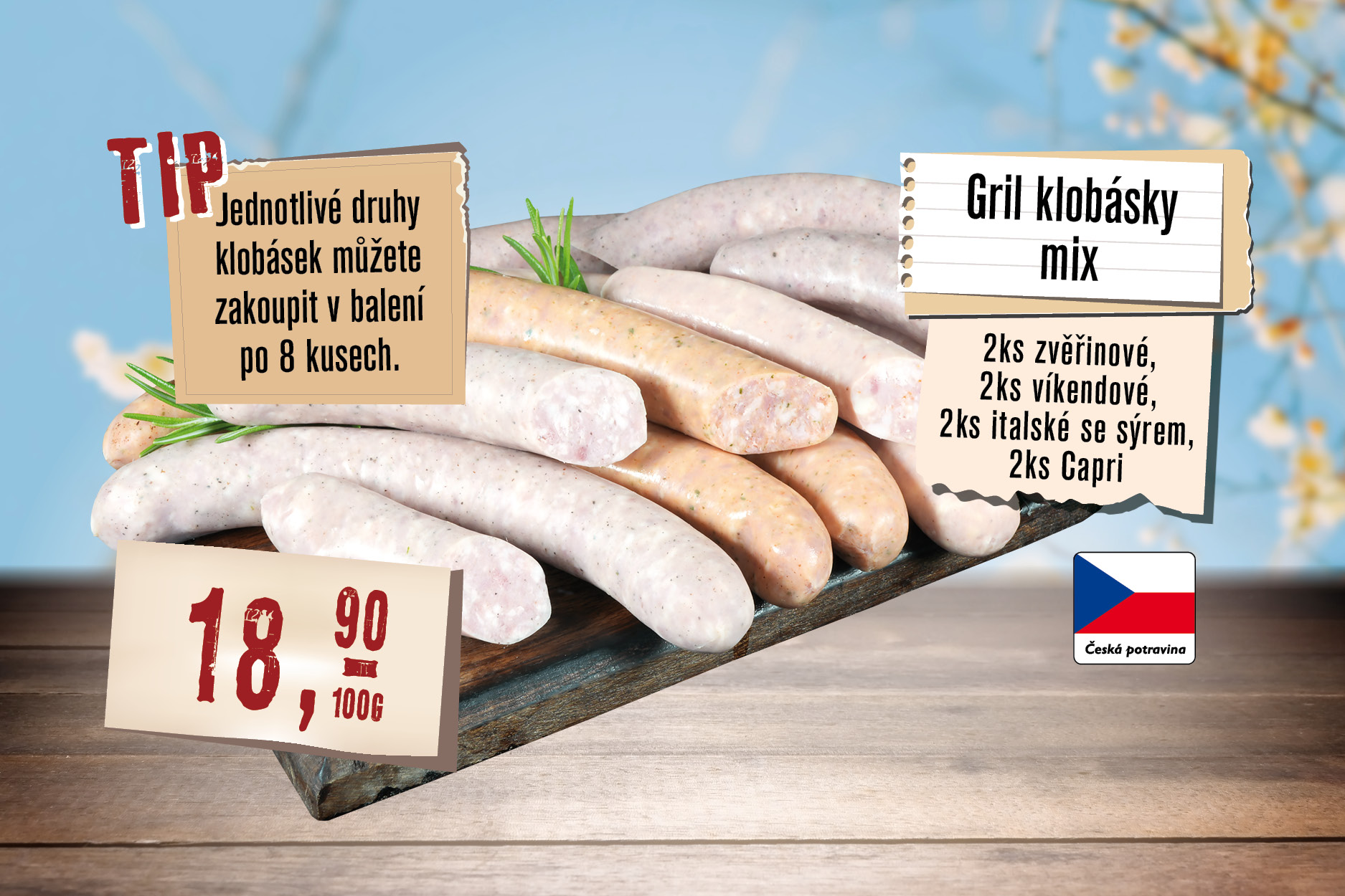 Grilovací klobásky