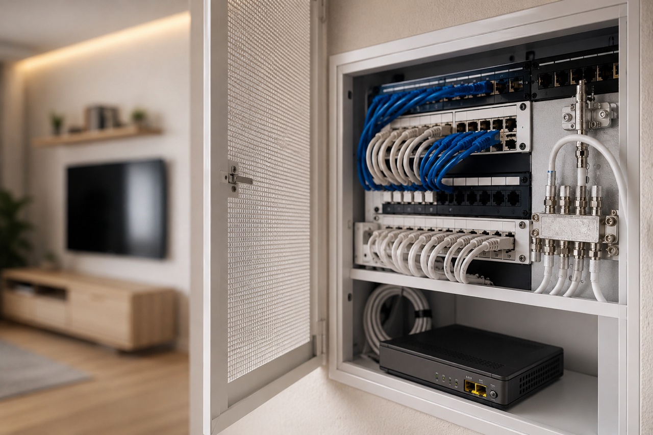 Instalace síťových a televizních rozvodů