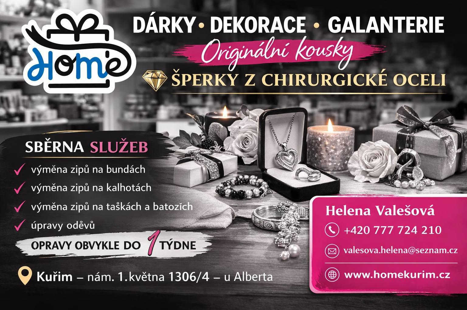 Dárky, Dekorace, Galanterie HOME