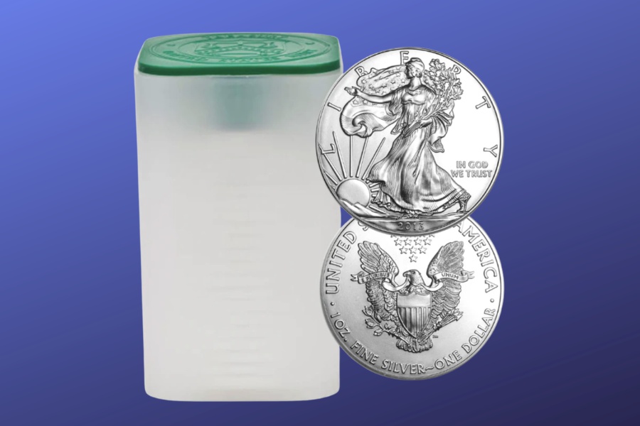 20 ks stříbrných mincí American Silver Eagle 1
