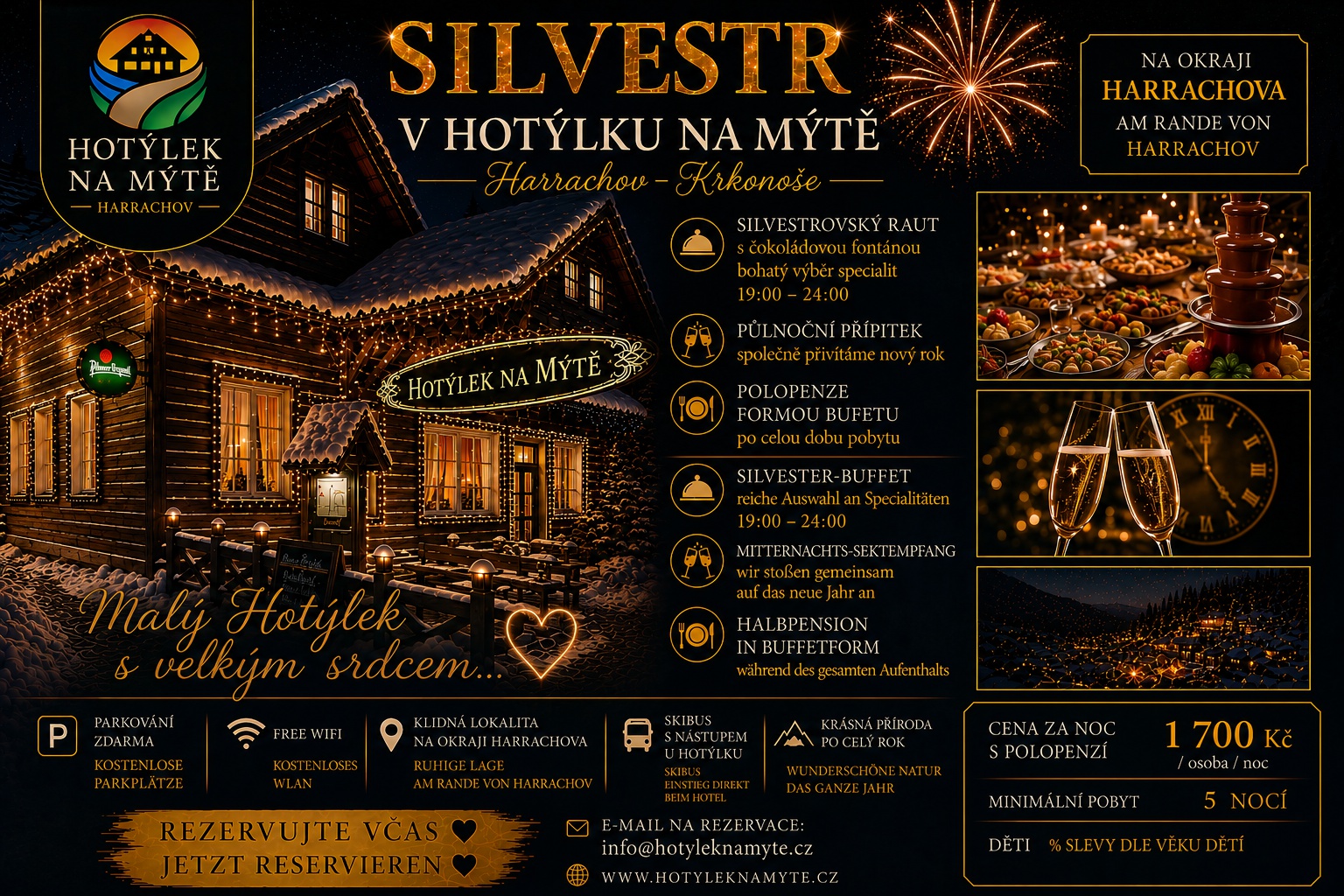 ✨ Silvestr 2026 v Hotýlku na Mýtě