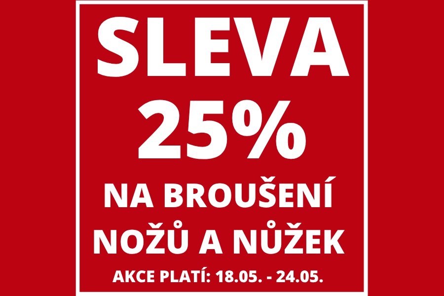 Sleva na broušení nožů a nůžek