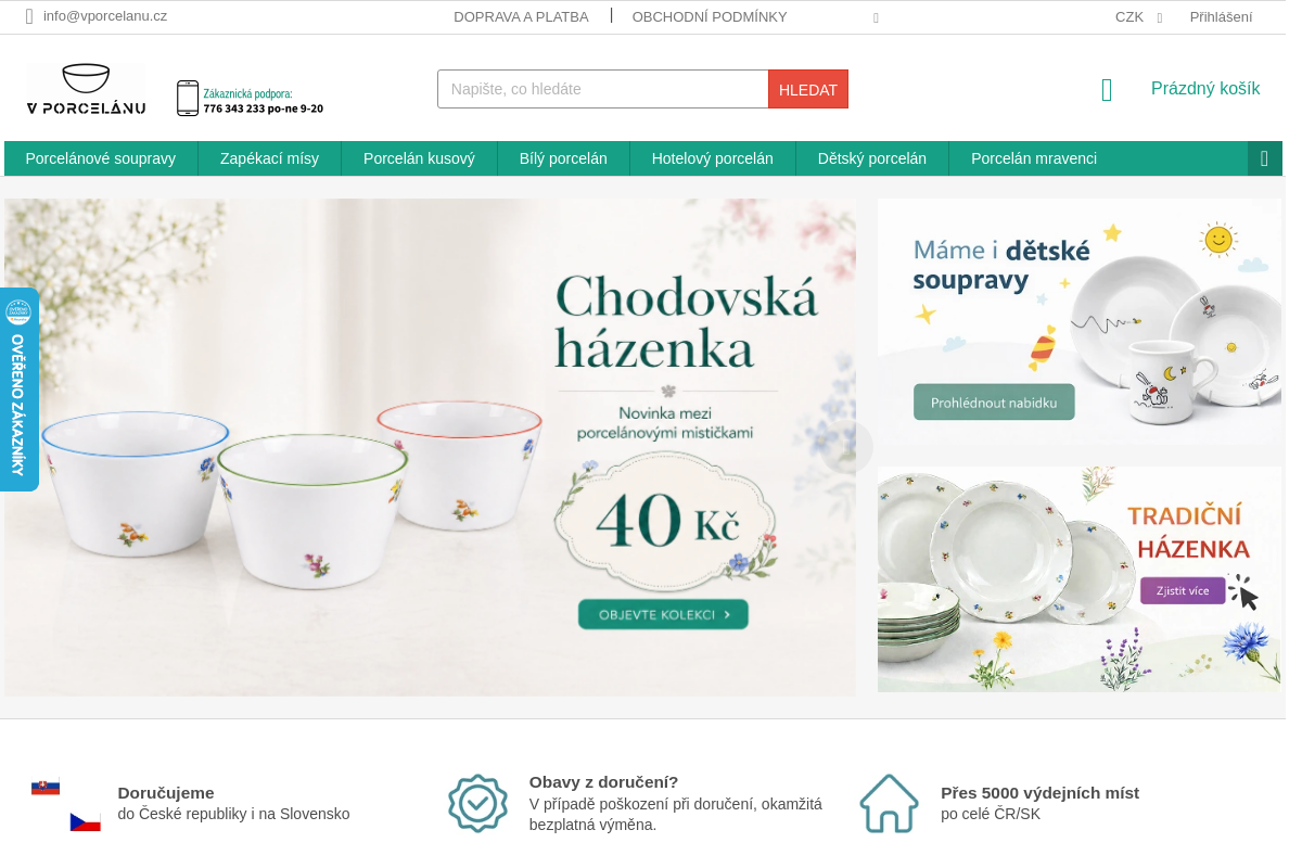 Prodej porcelánu