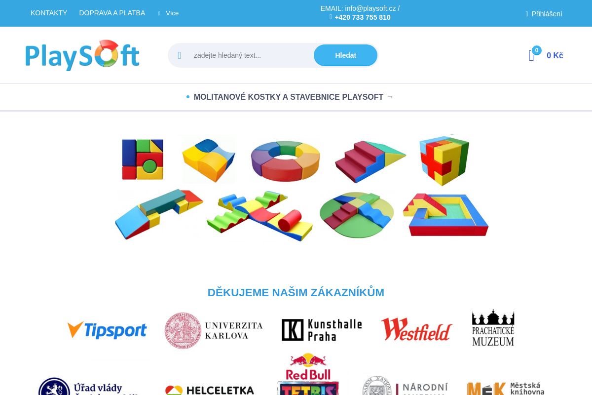 Playsoft - molitanové kostky a stavebnice