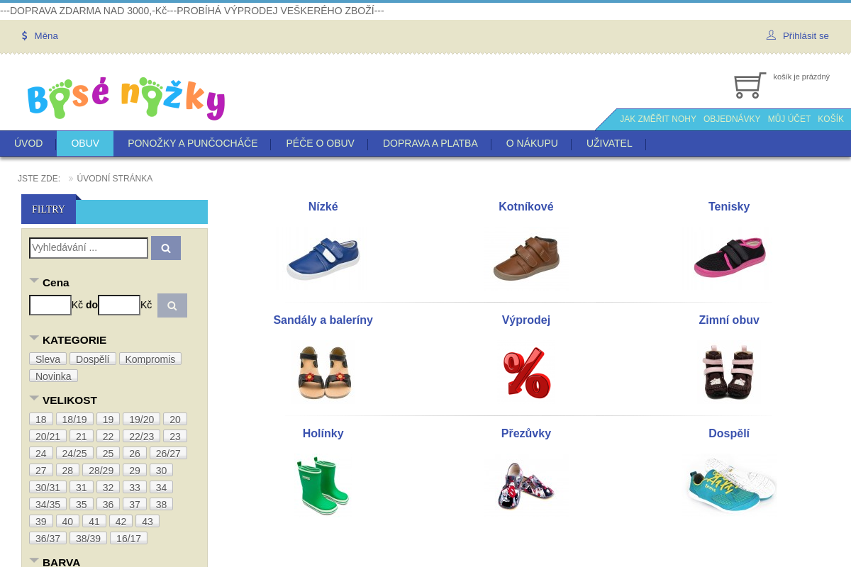 Bosé nožky