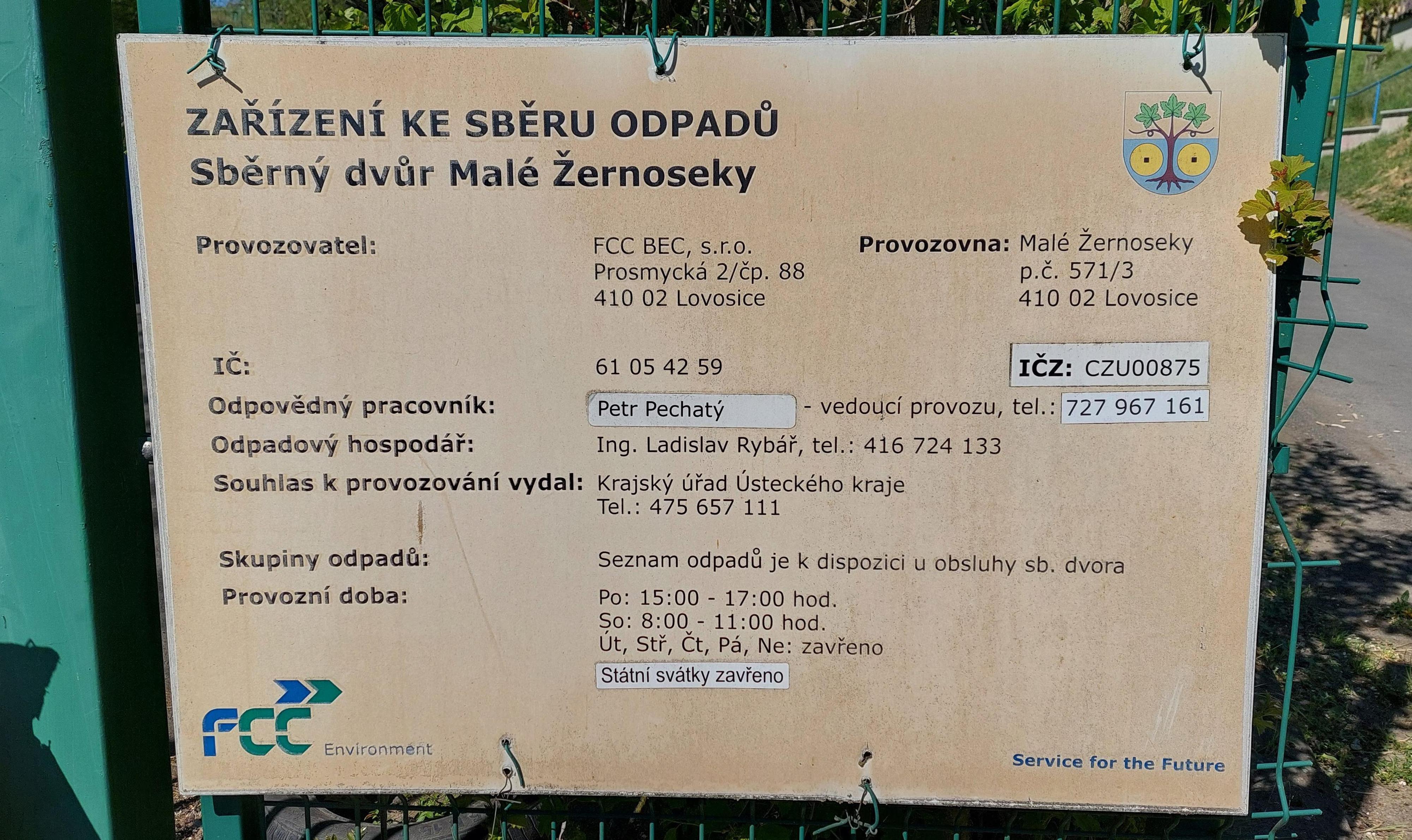 FCC BEC - Sběrný dvůr Malé Žernoseky foto 4