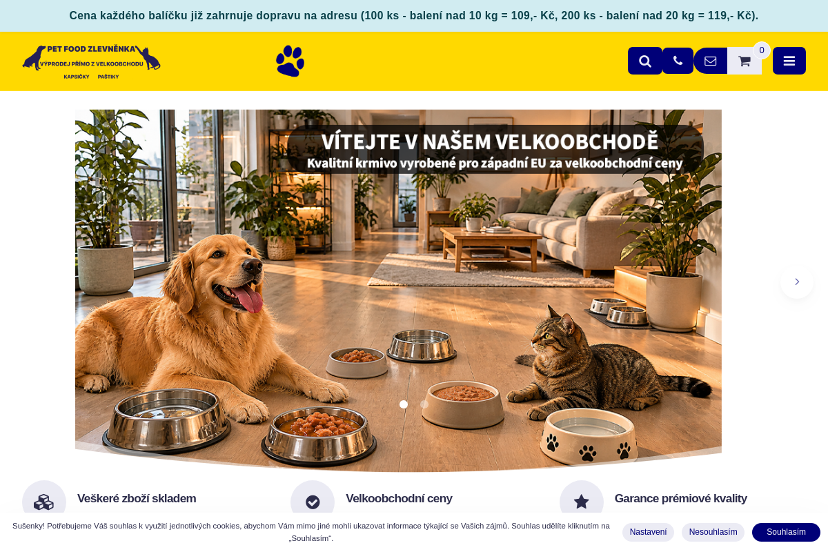 PetFood Zlevněnka - Velkoobchod s krmivem