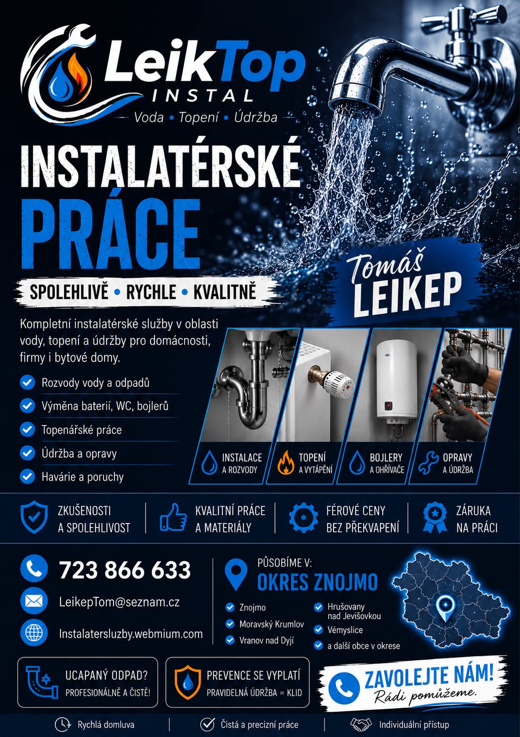 Instalatér, topenář, údržbář -  Leikep Tomáš - LeikTop instal foto 3
