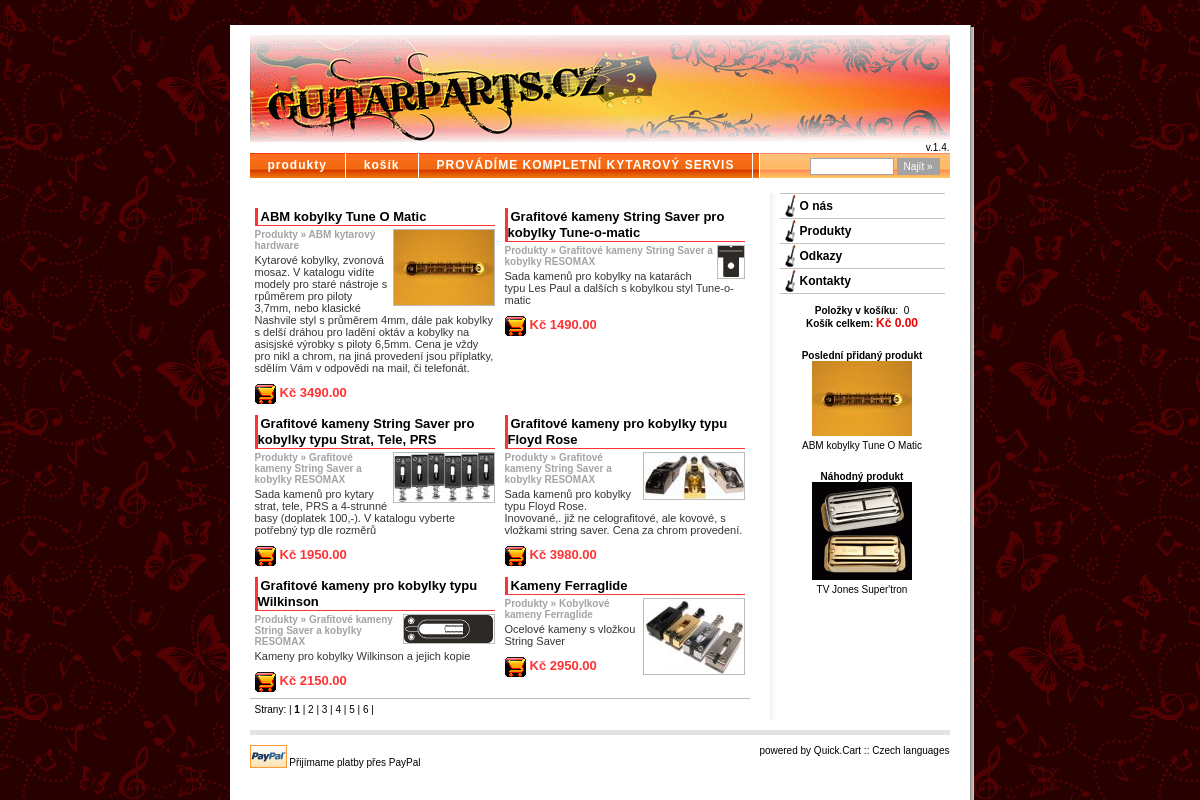 Hudební nástroje Košař - Guitarparts.cz