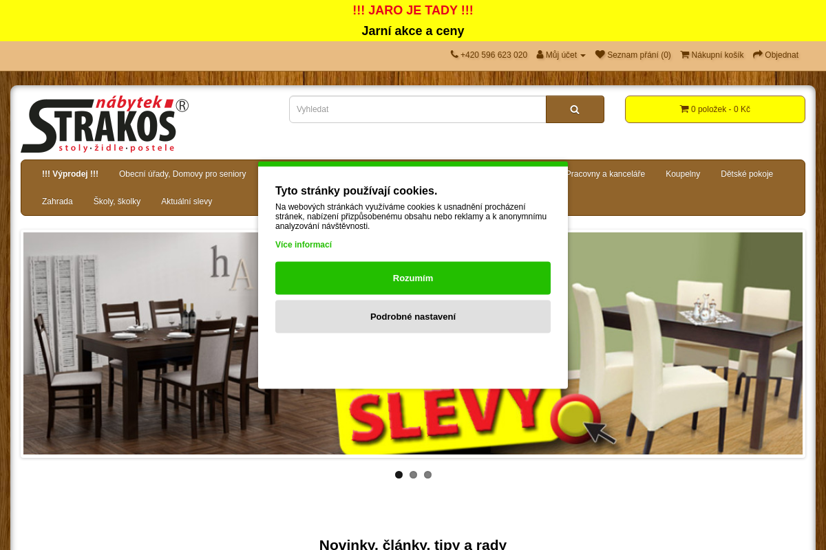 Nábytek STRAKOŠ – stoly židle postele