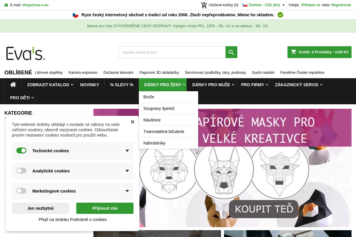 Eva's shop - výdejní místo