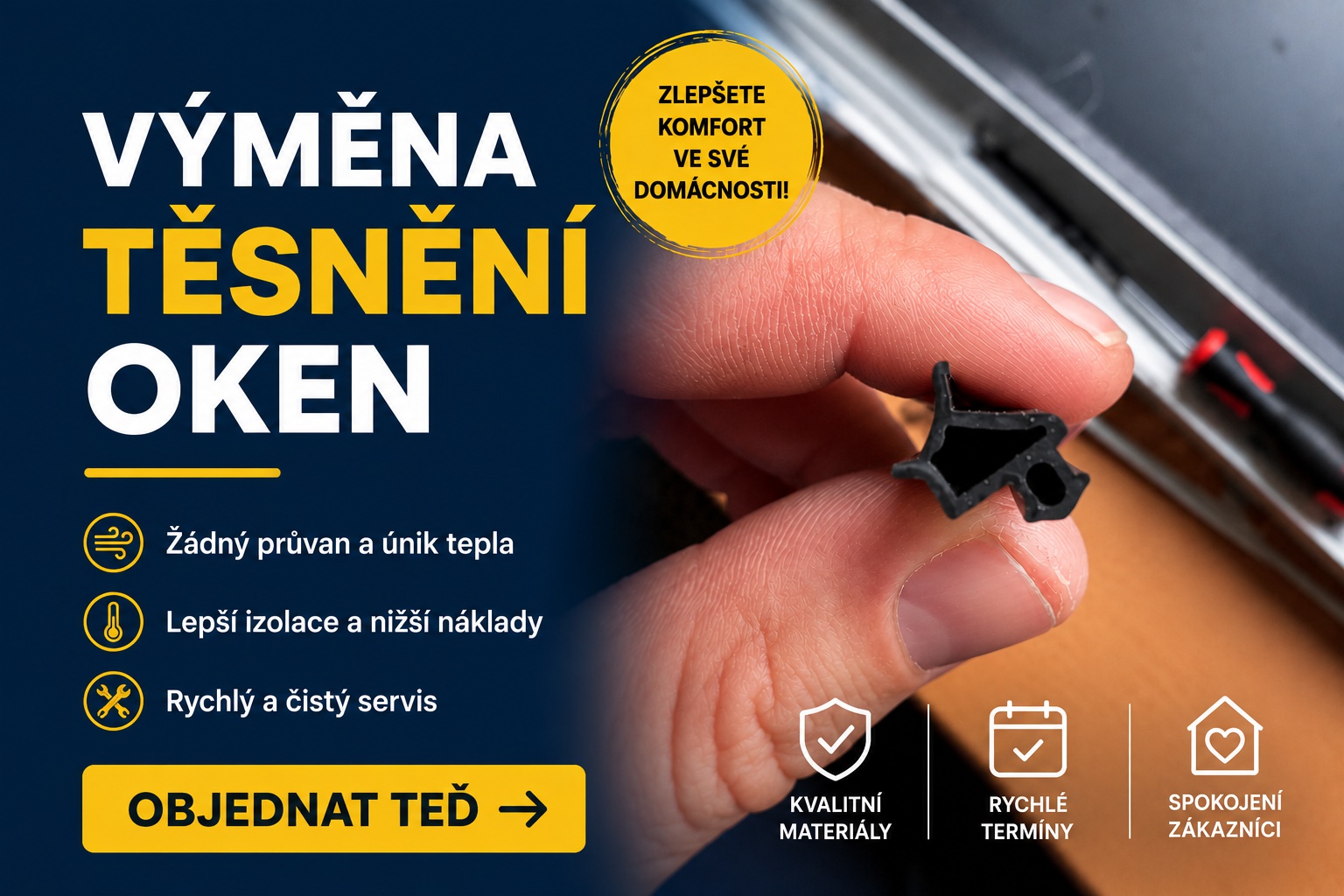 Výměna těsnění oken
