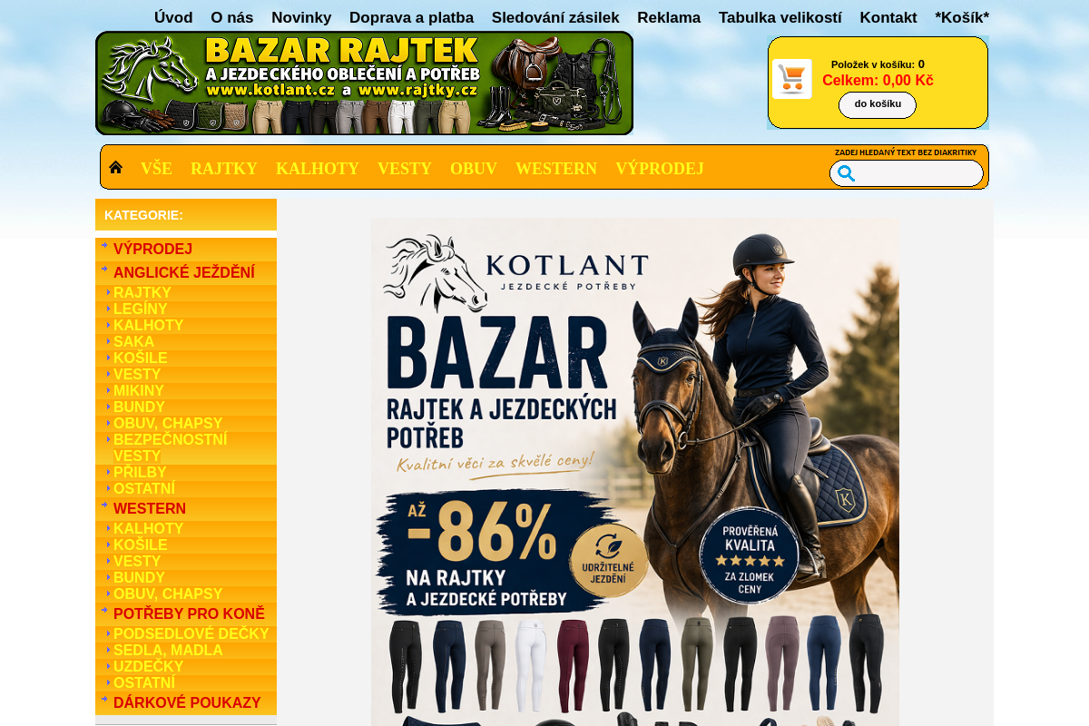 Jezdecké potřeby - Kotlant.cz