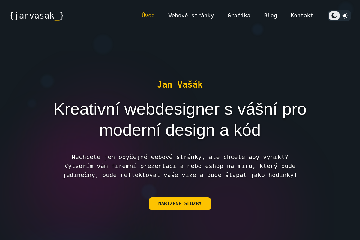 Jan Vašák - webové stránky a eshopy na míru