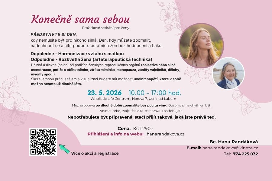 KONEČNĚ SAMA SEBOU - ŽIVÉ SETKÁNÍ PRO ŽENY
