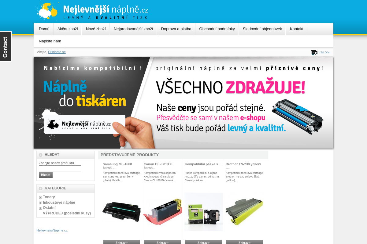 Nejlevnější náplně.cz