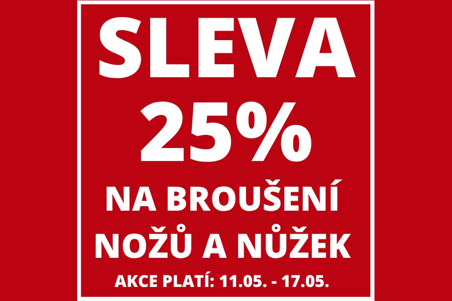 Sleva na broušení nožů a nůžek