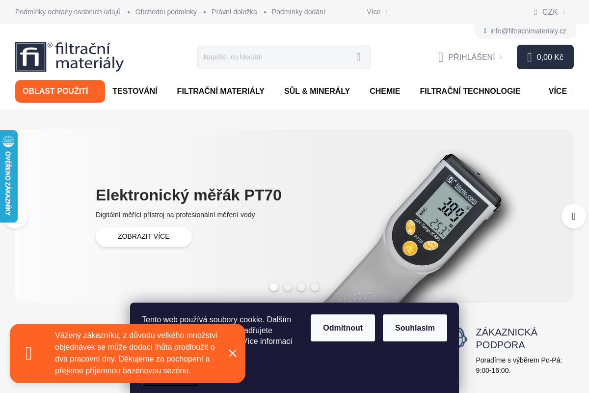 Filtrační materiály