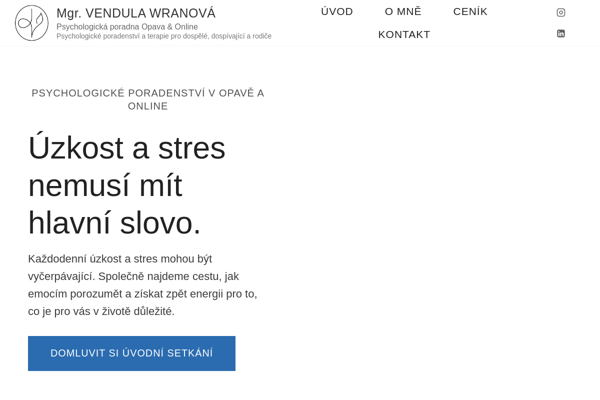 Mgr. Vendula Wranová, psycholog