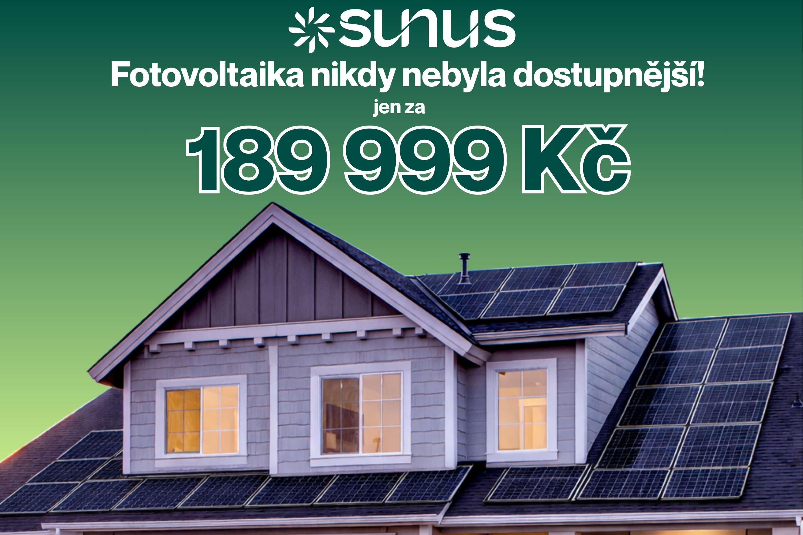 Fotovoltaika za 189 999 Kč
