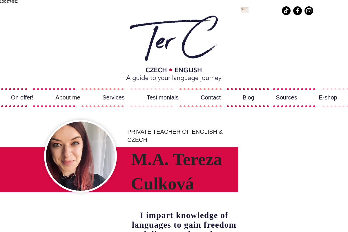 Lektorka angličtiny a češtiny pro cizince - MA. Tereza Culková foto 1