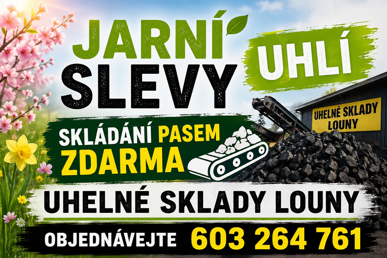 JARNÍ SLEVY UHLÍ ! Uhelné sklady Louny
