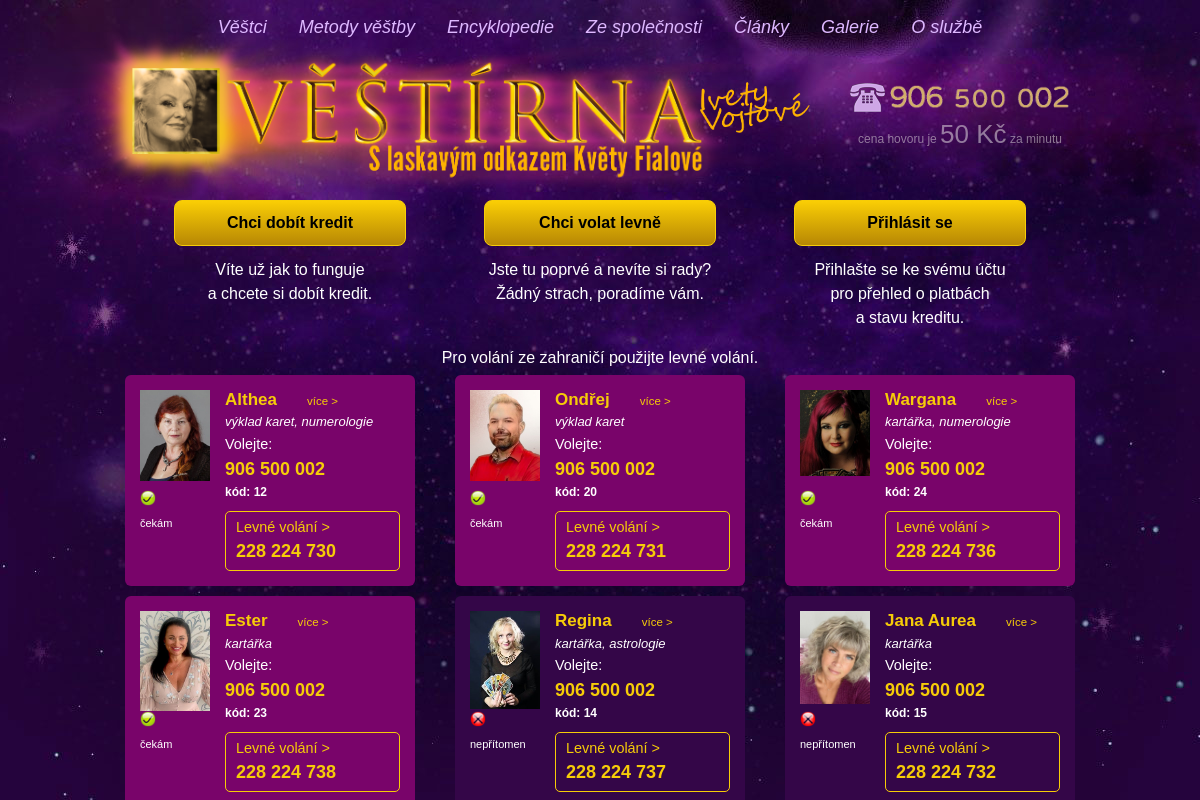 Věštírna Květy Fialové