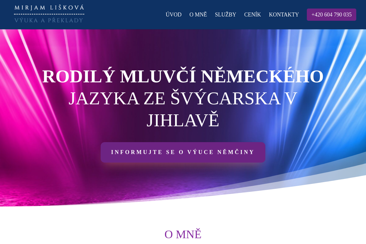 Rodilý mluvčí NJ Mirjam Lišková